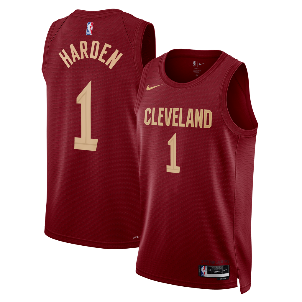 Unisex Cleveland Cavaliers James Harden Nike Wine Swingman Jersey - Icon Edition product image 1, provided for visual