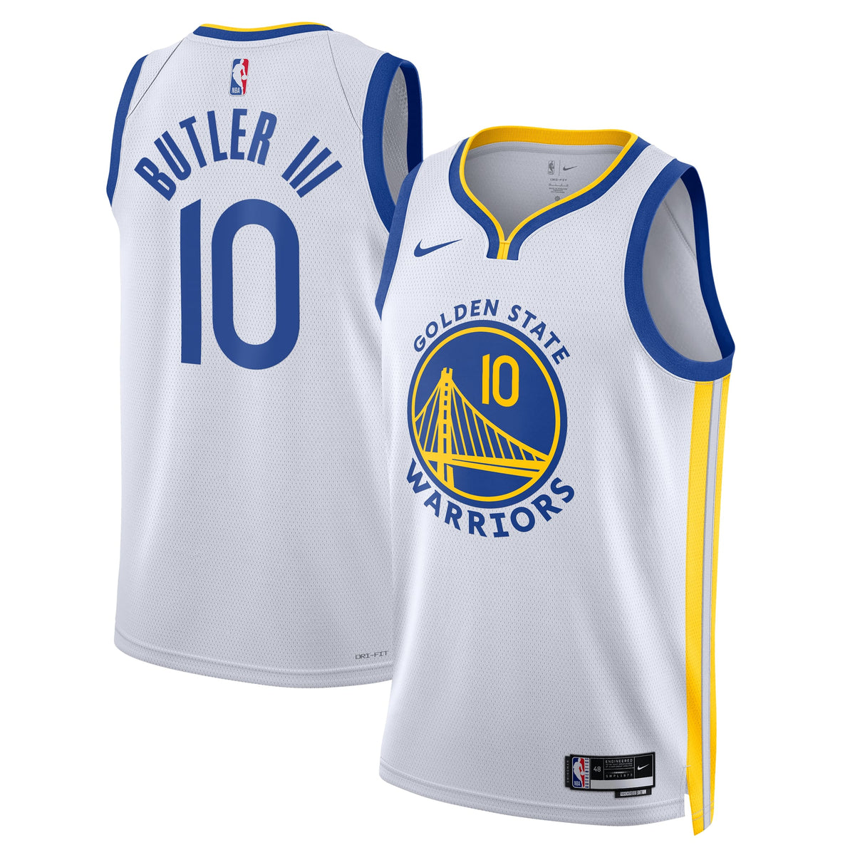 Unisex Golden State Warriors Jimmy Butler Nike White Swingman Jersey - Association Edition product image 1, provided for