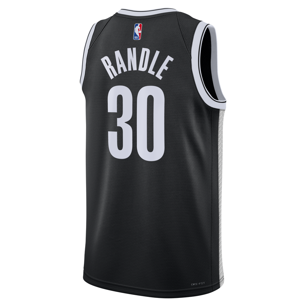 Unisex Brooklyn Nets Julius Randle Nike Black Swingman Jersey - Icon Edition product image 4, provided for visual reference