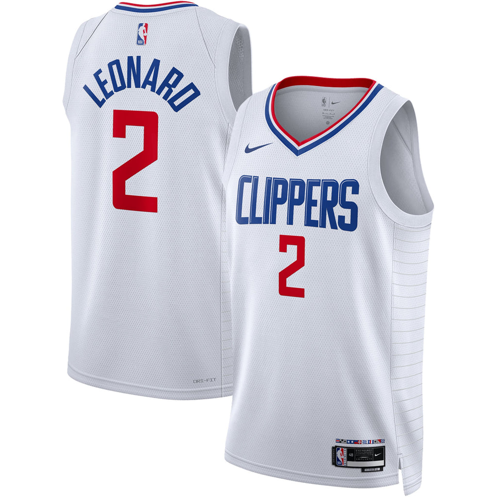Unisex LA Clippers Kawhi Leonard Nike White Swingman Jersey - Association Edition product image 2, provided for visual