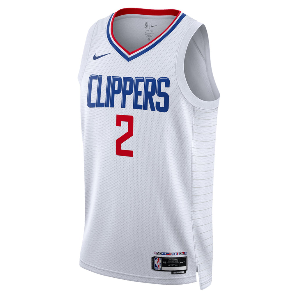 Unisex LA Clippers Kawhi Leonard Nike White Swingman Jersey - Association Edition product image 3, provided for visual