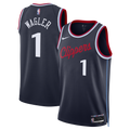 Unisex LA Clippers Keaton Wagler Nike Navy Swingman Jersey - Icon Edition product image 1, provided for visual reference and