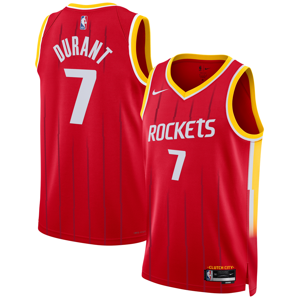 Unisex Houston Rockets Kevin Durant Nike Red Swingman Jersey - Icon Edition product image 2, provided for visual reference