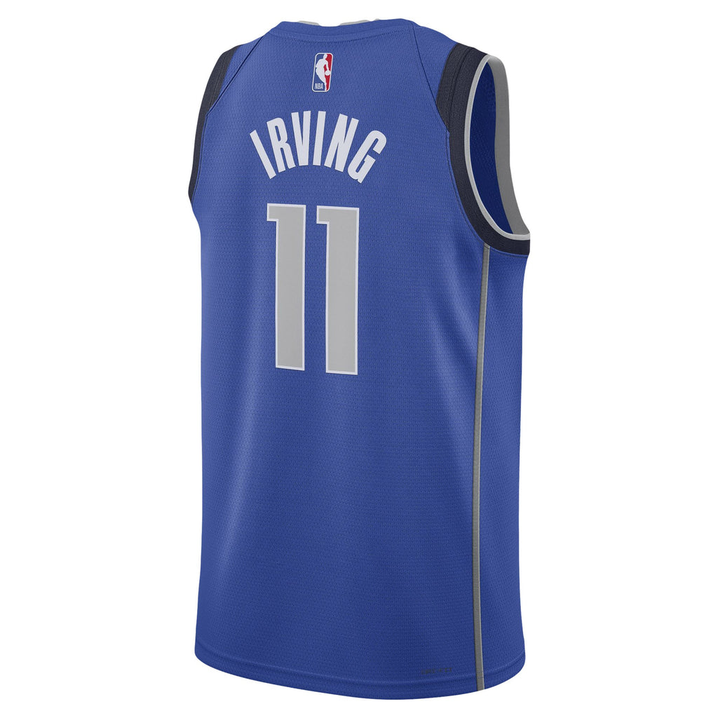 Unisex Dallas Mavericks Kyrie Irving Nike Blue Swingman Jersey - Icon Edition product image 4, provided for visual reference