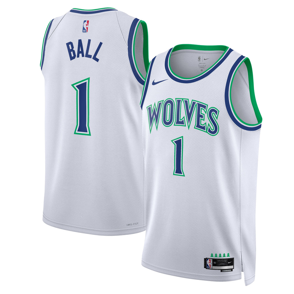 Unisex Minnesota Timberwolves LaMelo Ball Nike White Swingman Jersey - Association Edition product image 1, provided for