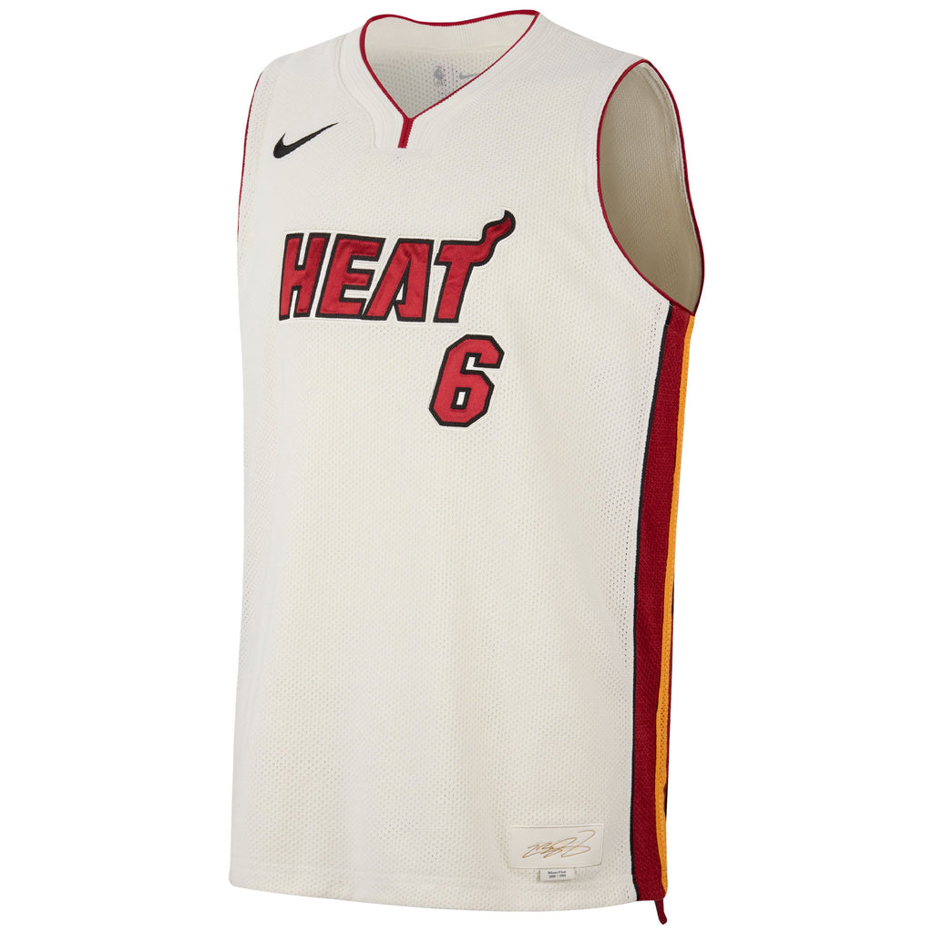 Unisex Miami Heat LeBron James Nike Cream Forever King Reserve Authentic Jersey product image 3, provided for visual