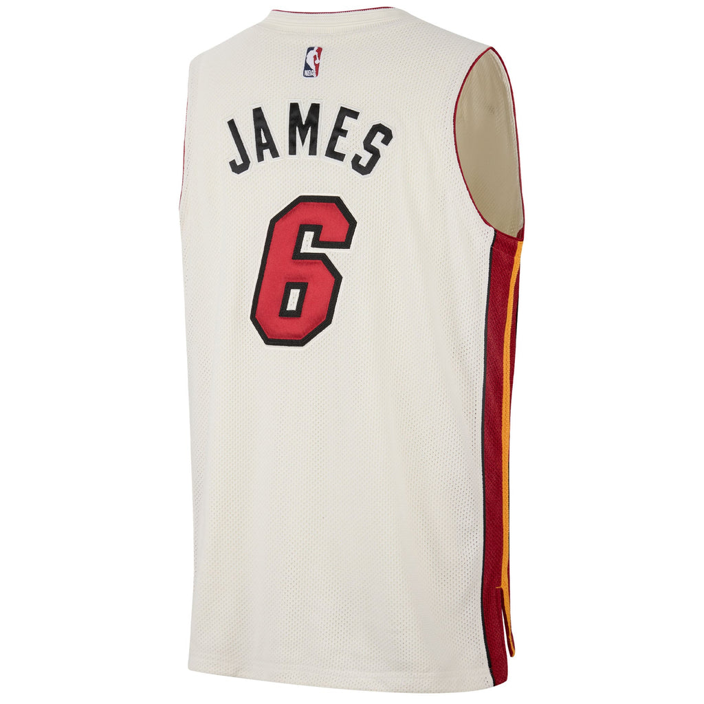 Unisex Miami Heat LeBron James Nike Cream Forever King Reserve Authentic Jersey product image 4, provided for visual