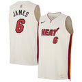 Unisex Miami Heat LeBron James Nike Cream Forever King Reserve Authentic Jersey product image 1, provided for visual