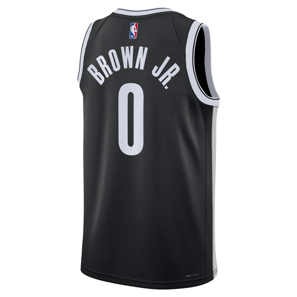 Unisex Brooklyn Nets Mikel Brown Jr. Nike Black Swingman Jersey - Icon Edition product image 4, provided for visual
