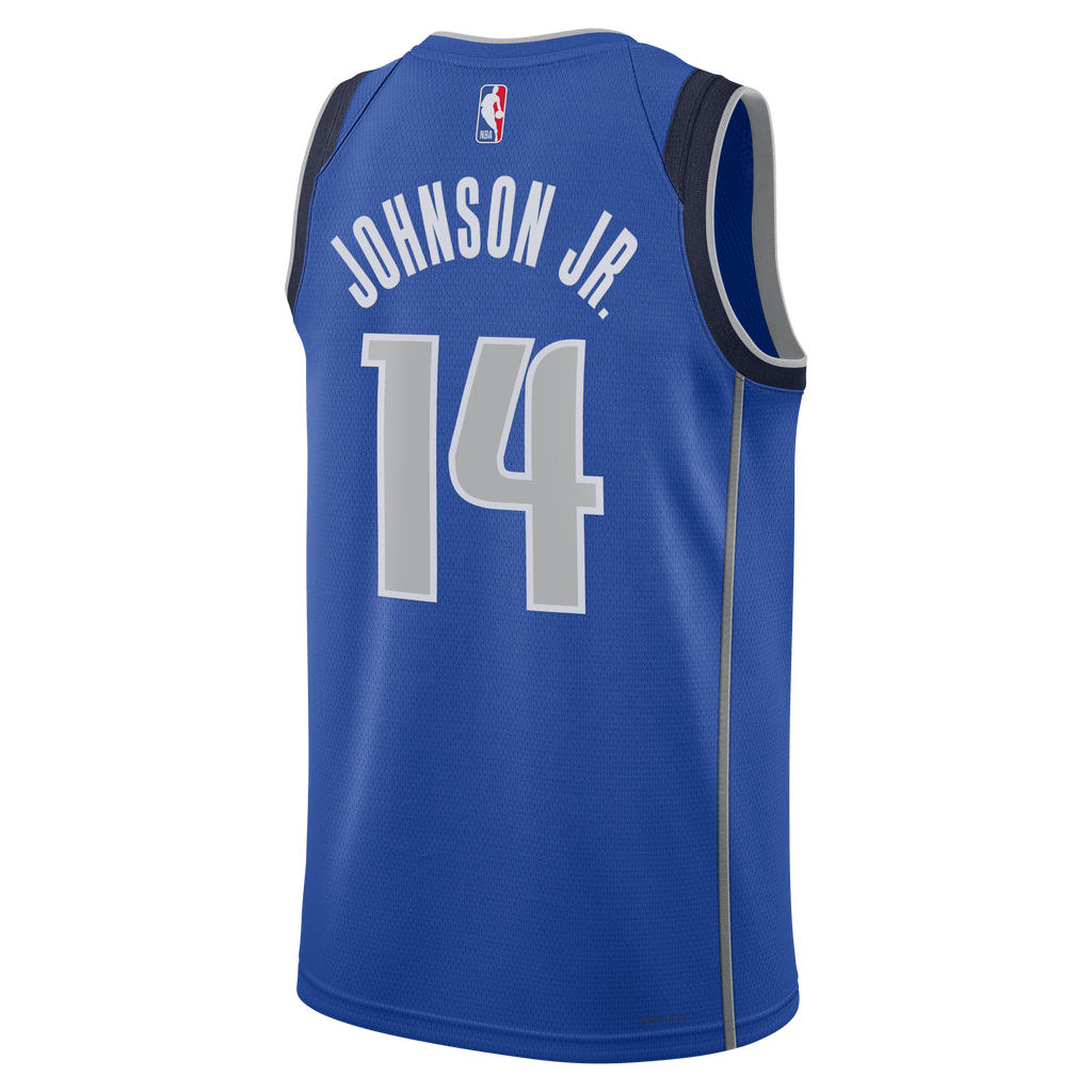 Unisex Dallas Mavericks Morez Johnson Jr. Nike Blue Swingman Jersey - Icon Edition product image 4, provided for visual