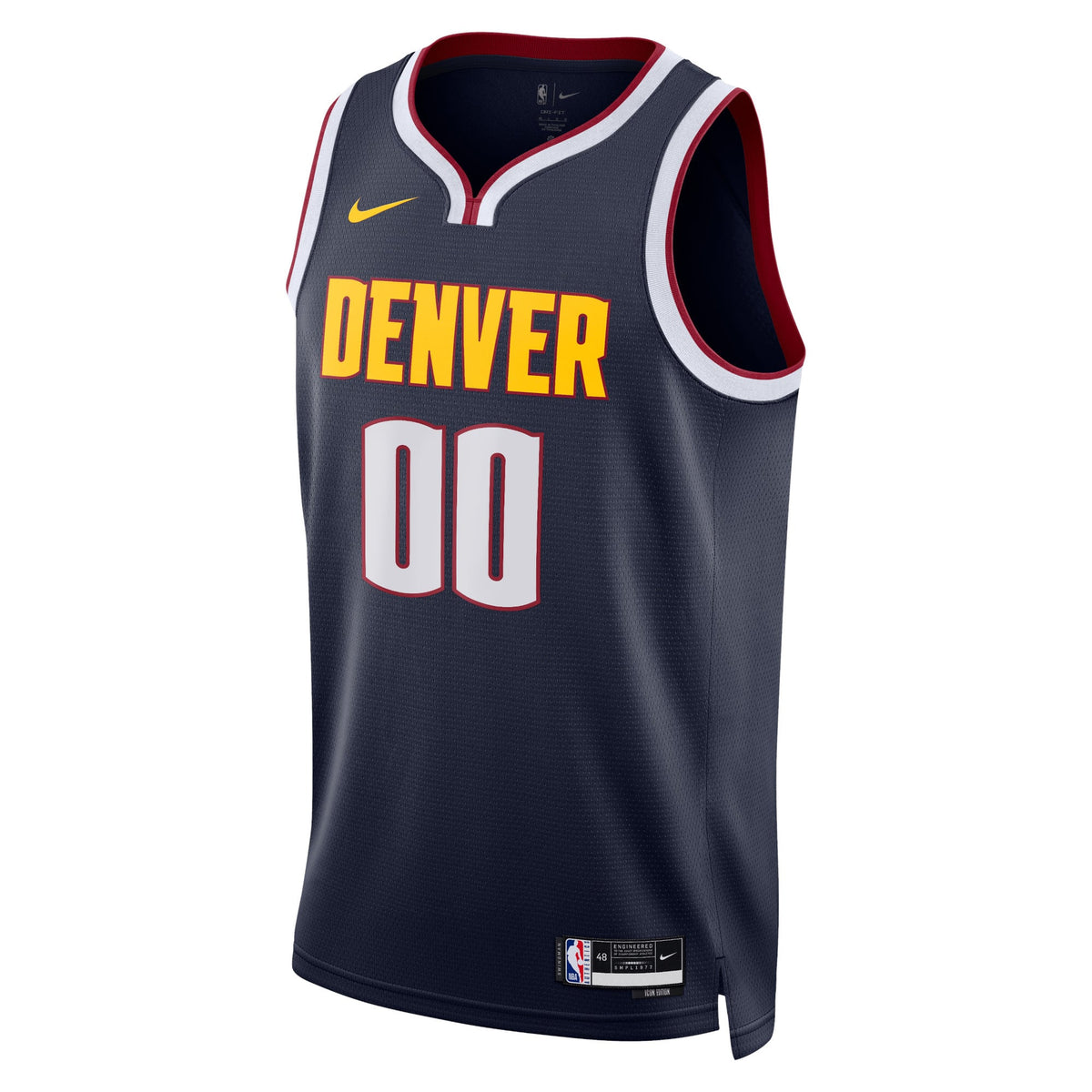 Unisex Denver Nuggets Nike Navy Swingman Custom Jersey - Icon Edition product image 3, provided for visual reference and