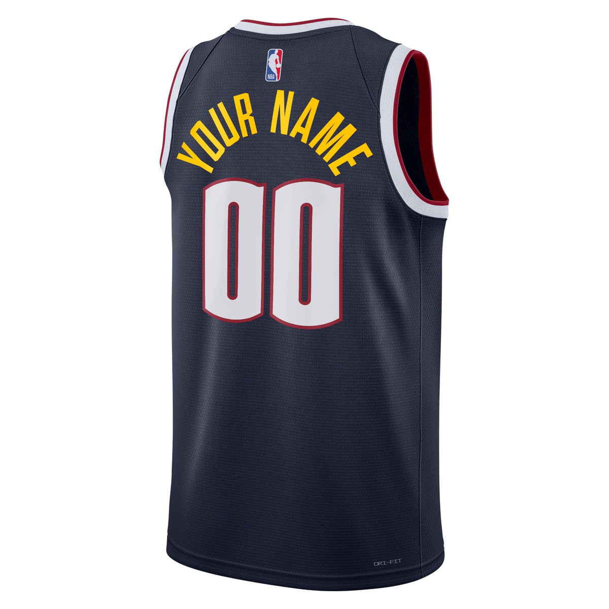 Unisex Denver Nuggets Nike Navy Swingman Custom Jersey - Icon Edition product image 4, provided for visual reference and