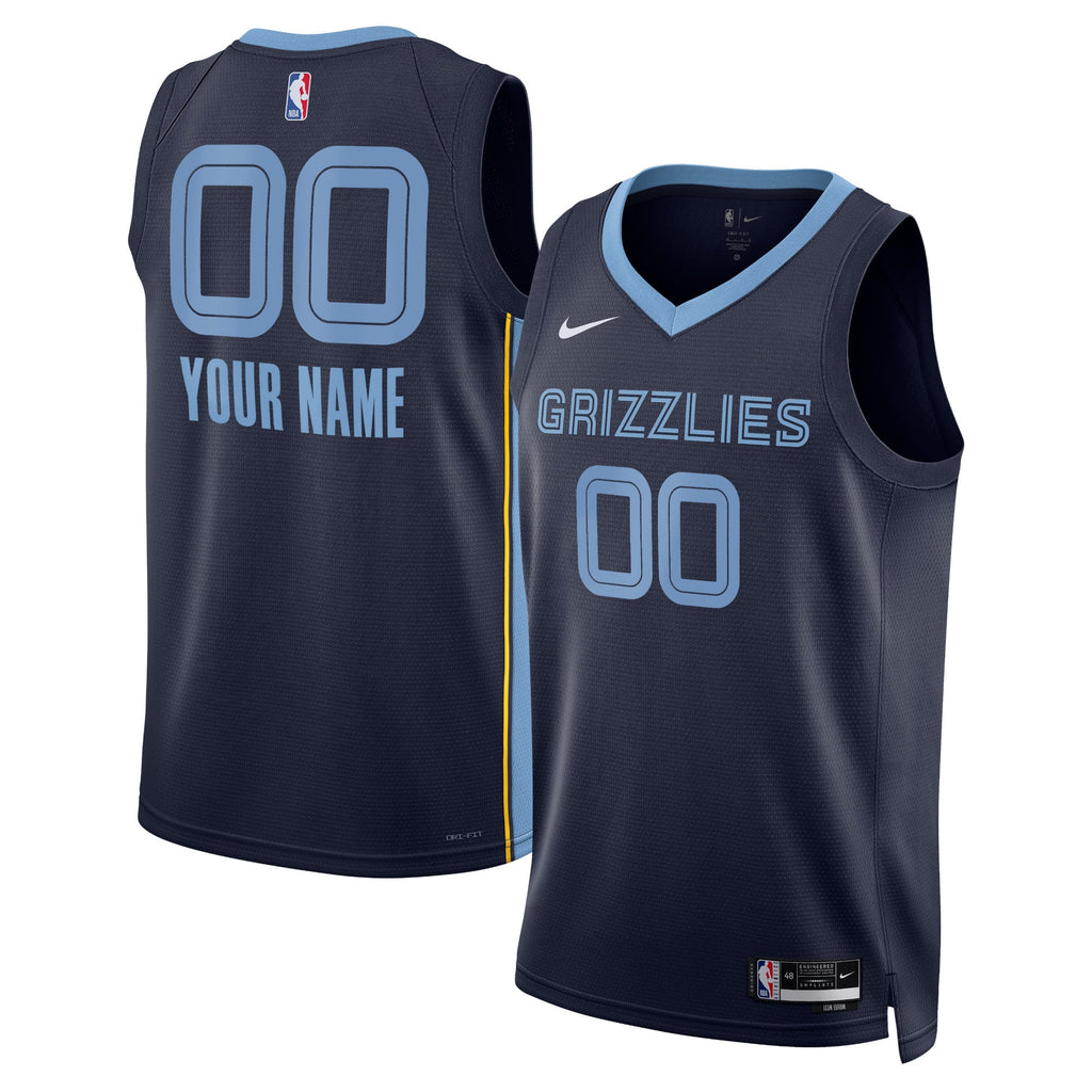 Unisex Memphis Grizzlies Nike Navy Swingman Custom Jersey - Icon Edition product image 2, provided for visual reference and