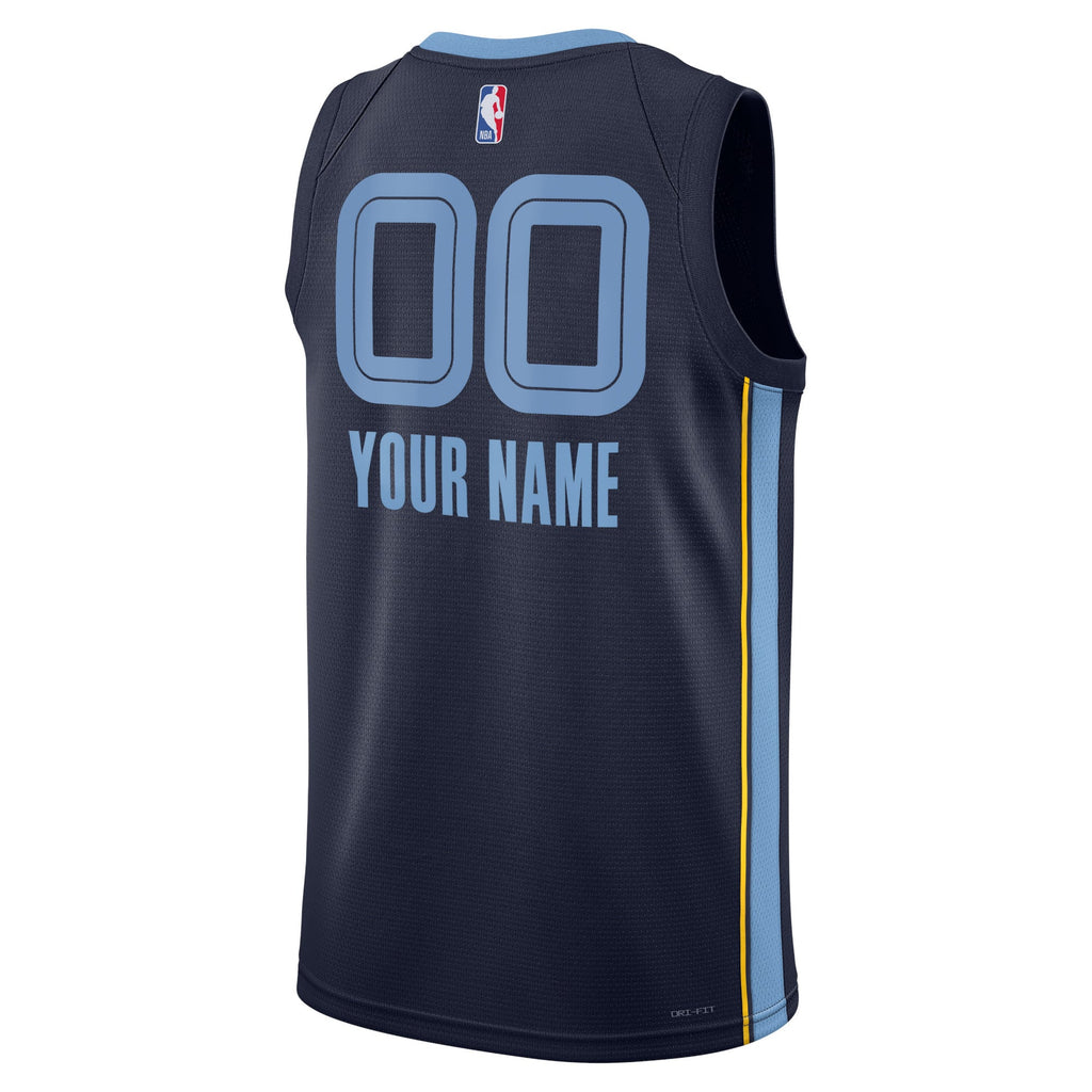 Unisex Memphis Grizzlies Nike Navy Swingman Custom Jersey - Icon Edition product image 4, provided for visual reference and