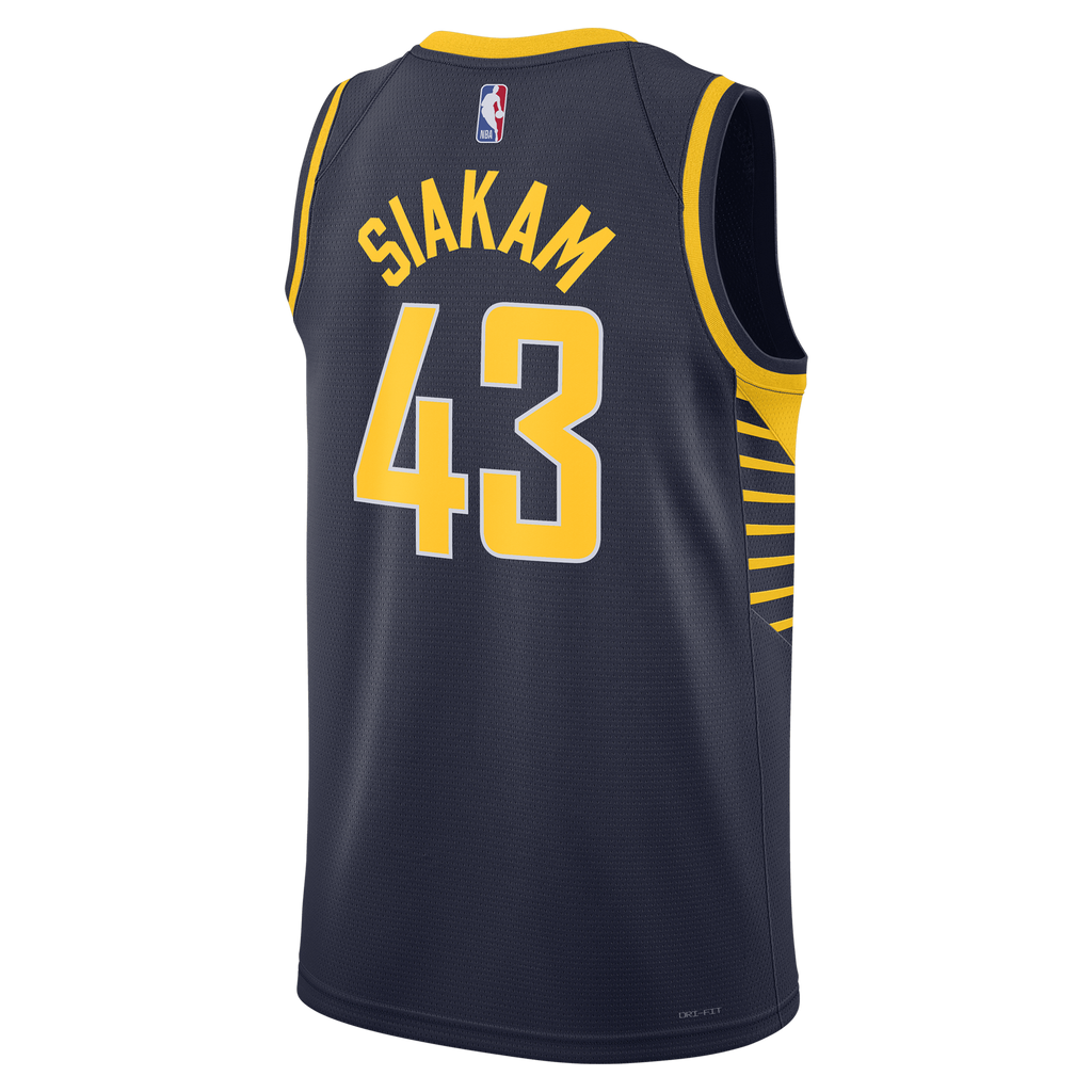 Unisex Indiana Pacers Pascal Siakam Nike Navy Swingman Jersey - Icon Edition product image 4, provided for visual reference