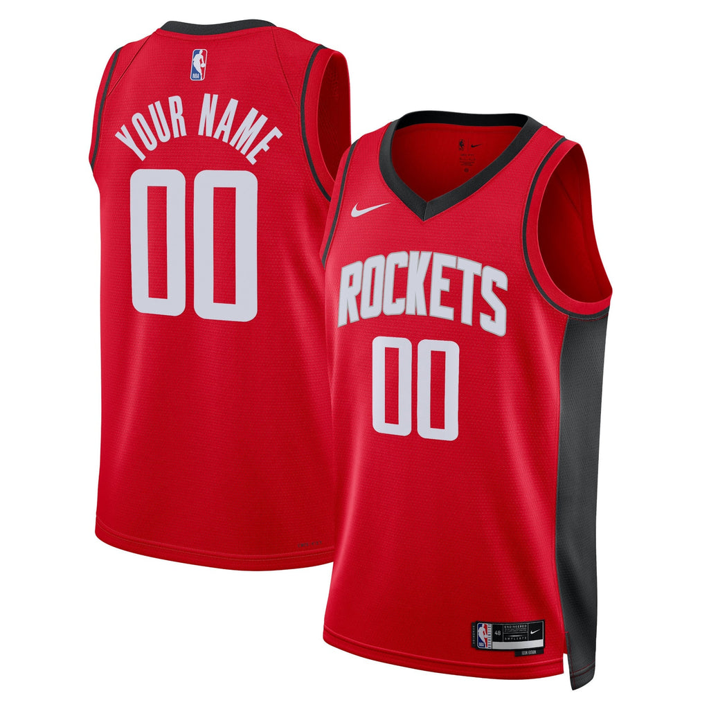 Unisex Houston Rockets Nike Red Swingman Custom Jersey - Icon Edition product image 2, provided for visual reference and