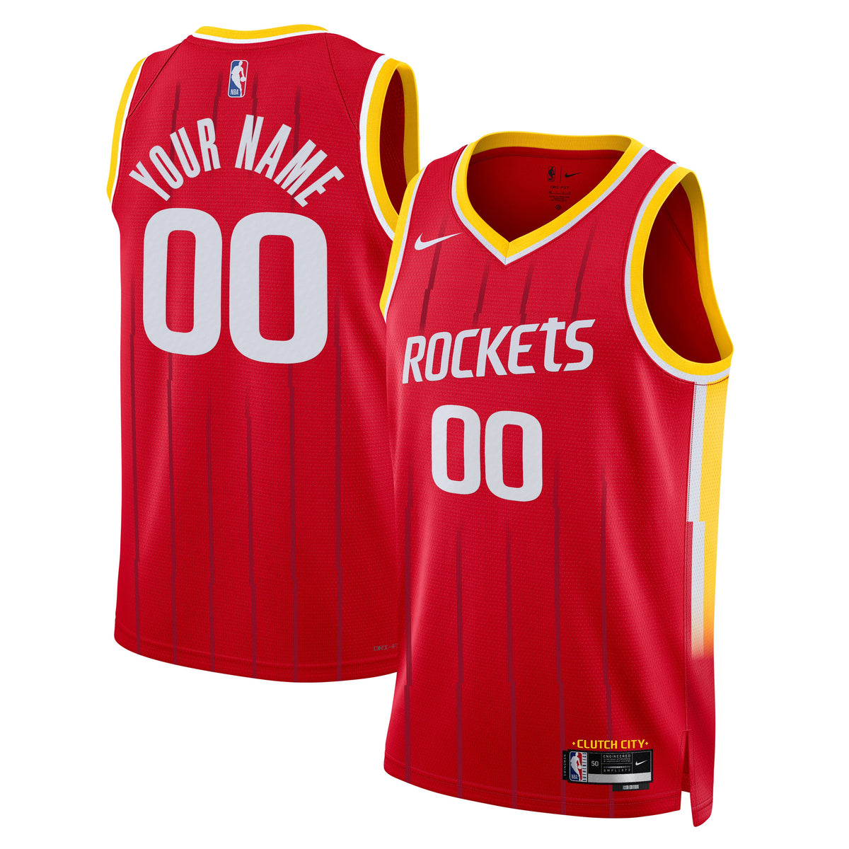 Unisex Houston Rockets Nike Red Swingman Custom Jersey - Icon Edition product image 1, provided for visual reference and