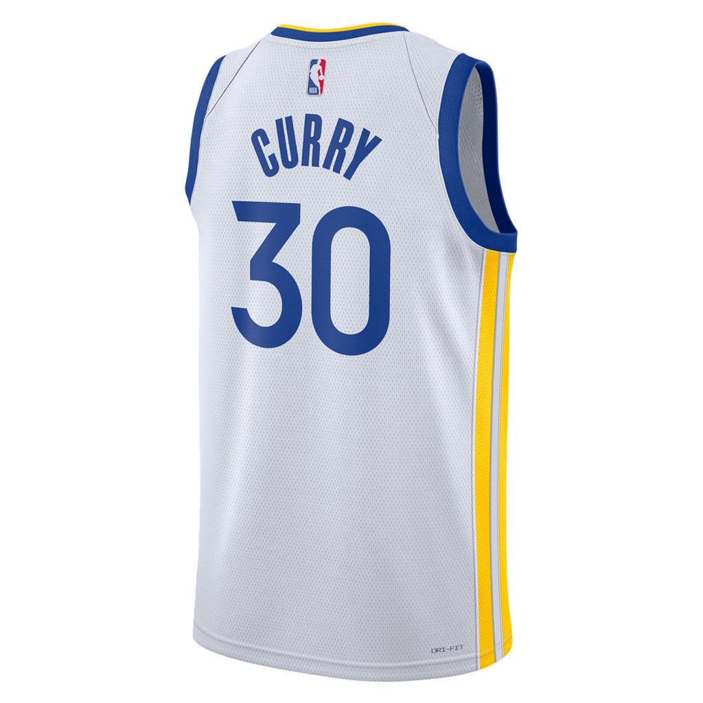 Unisex Golden State Warriors Stephen Curry Nike White Swingman Jersey - Association Edition product image 4, provided for