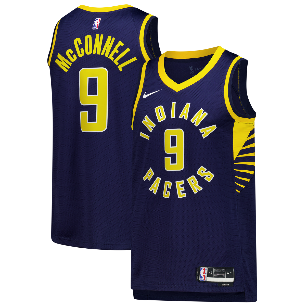 Unisex Indiana Pacers T.J. McConnell Nike Navy Swingman Jersey - Icon Edition product image 2, provided for visual reference