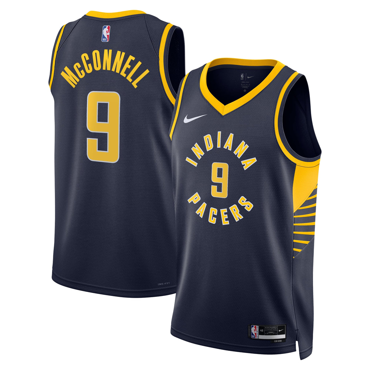 Unisex Indiana Pacers T.J. McConnell Nike Navy Swingman Replica Jersey - Icon Edition product image 2, provided for visual