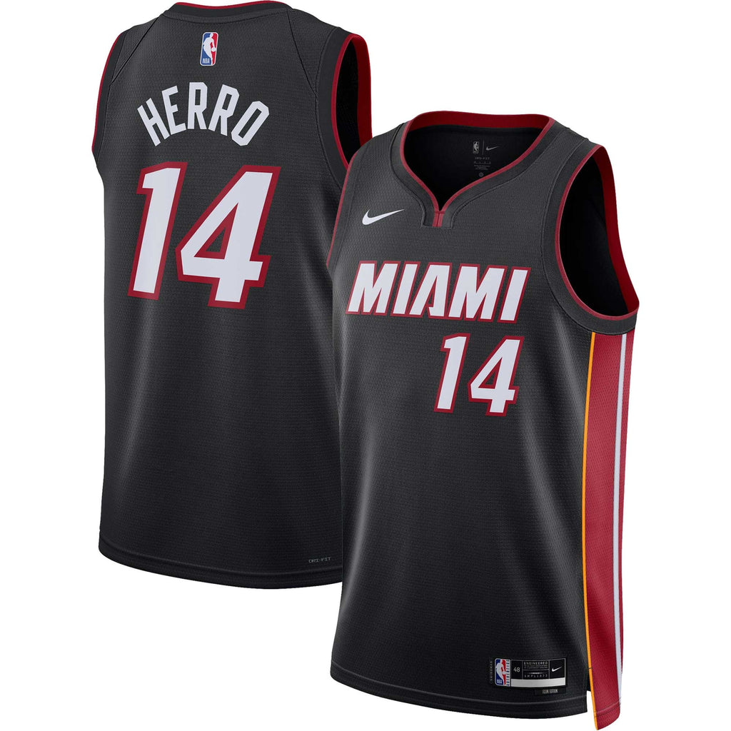 Unisex Miami Heat Tyler Herro Nike Black Swingman Jersey - Icon Edition product image 2, provided for visual reference and