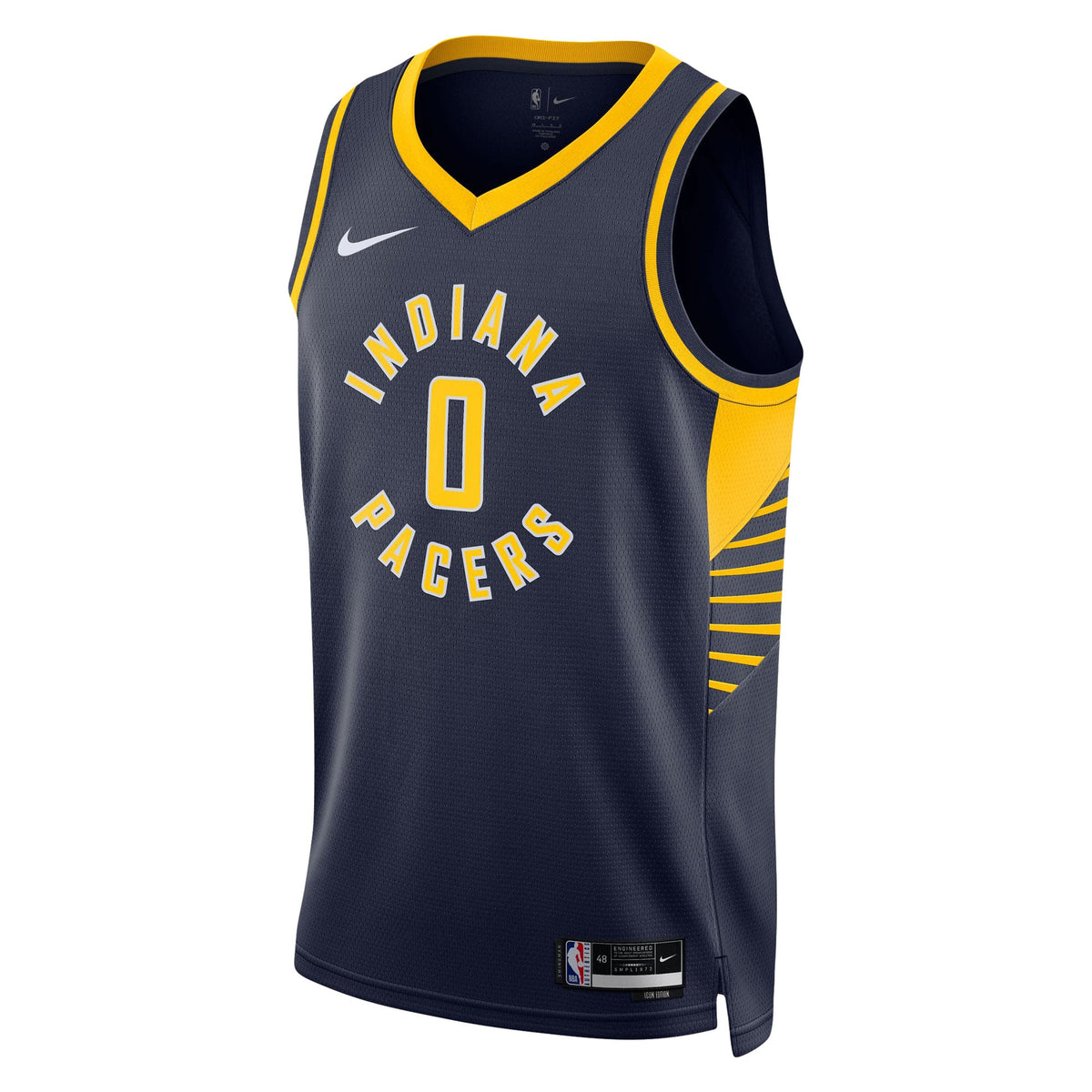 Unisex Indiana Pacers Tyrese Haliburton Nike Navy Swingman Jersey - Icon Edition product image 3, provided for visual