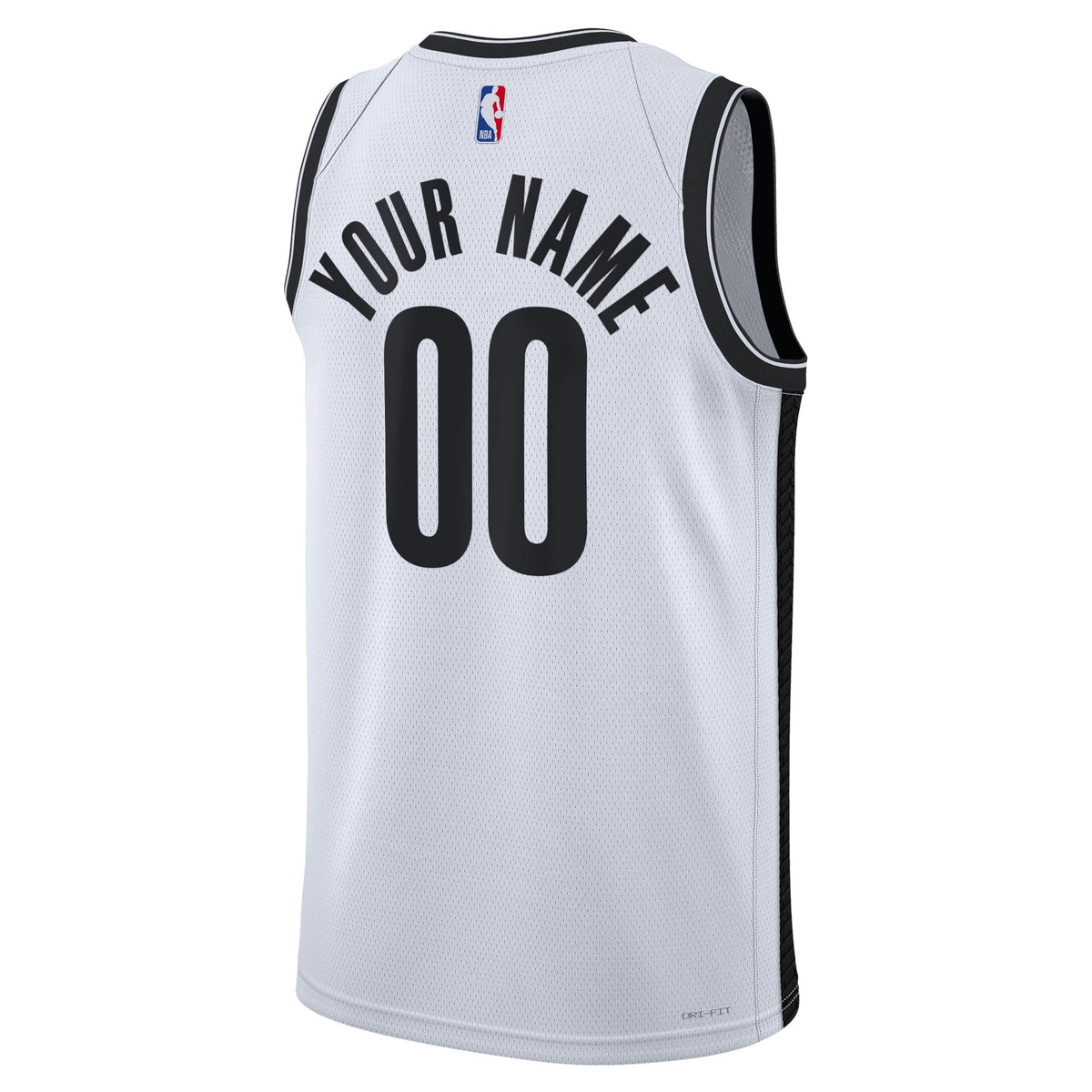 Unisex Brooklyn Nets Nike White Swingman Custom Jersey - Association Edition product image 4, provided for visual reference