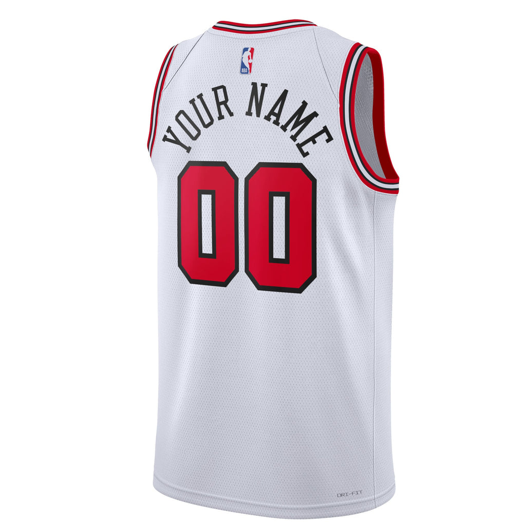 Unisex Chicago Bulls Nike White Swingman Custom Jersey - Association Edition product image 4, provided for visual reference