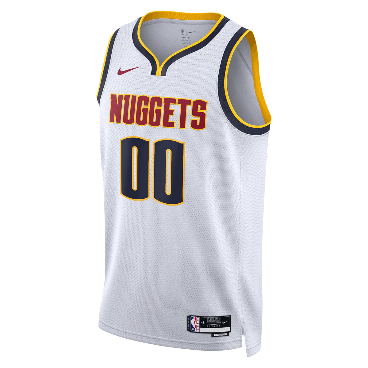 Unisex Denver Nuggets Nike White Swingman Custom Jersey - Association Edition product image 3, provided for visual reference