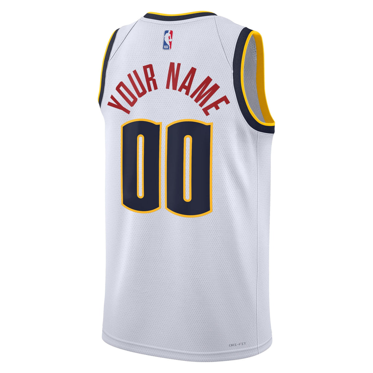 Unisex Denver Nuggets Nike White Swingman Custom Jersey - Association Edition product image 4, provided for visual reference