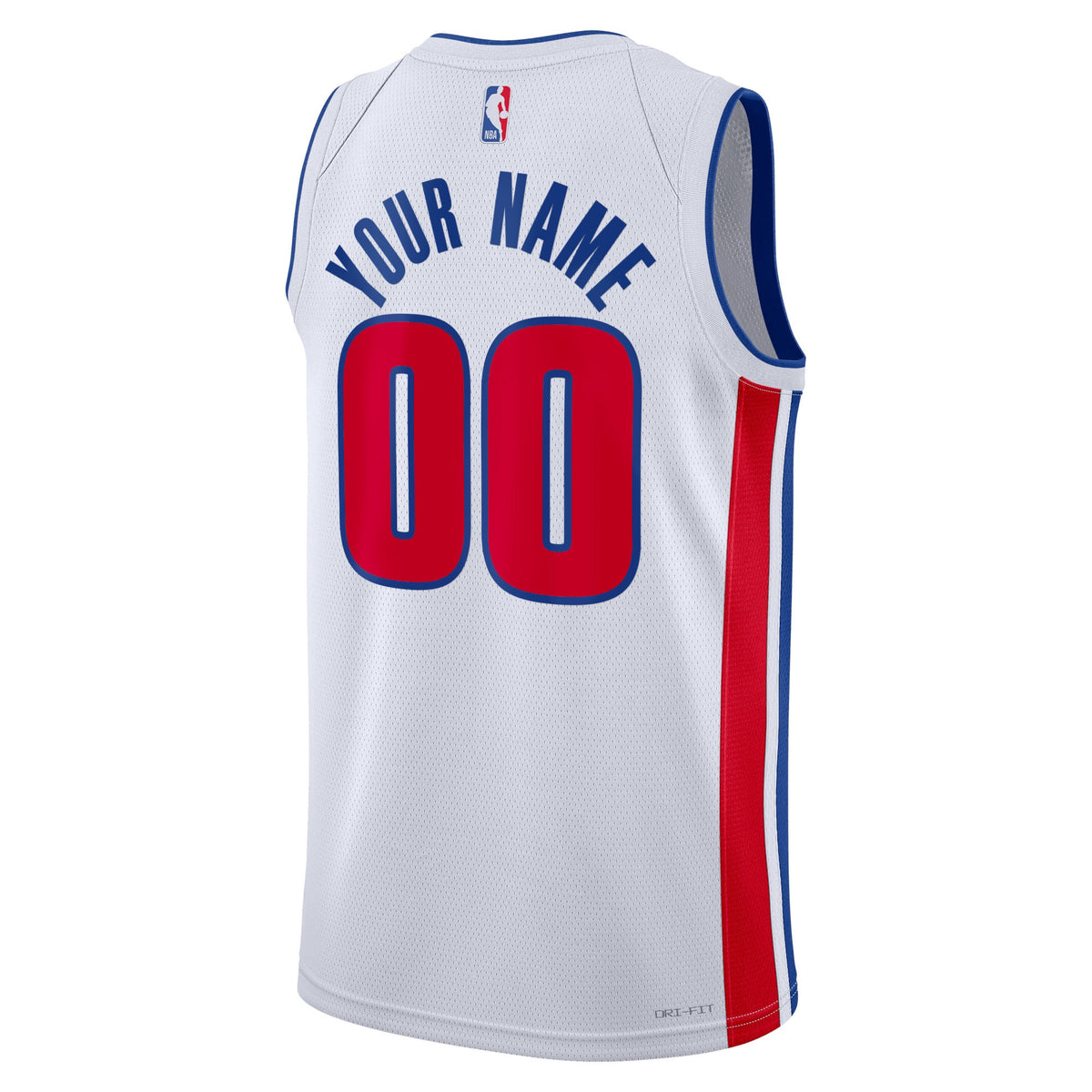 Unisex Detroit Pistons Nike White Swingman Custom Jersey - Association Edition product image 4, provided for visual