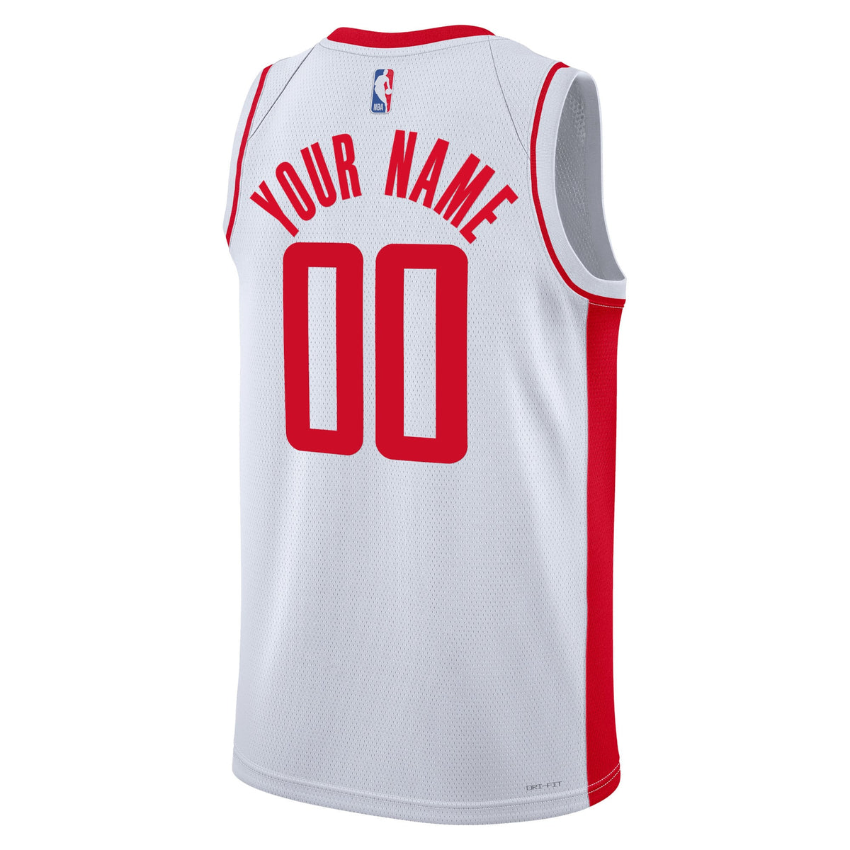 Unisex Houston Rockets Nike White Swingman Custom Jersey - Association Edition product image 4, provided for visual