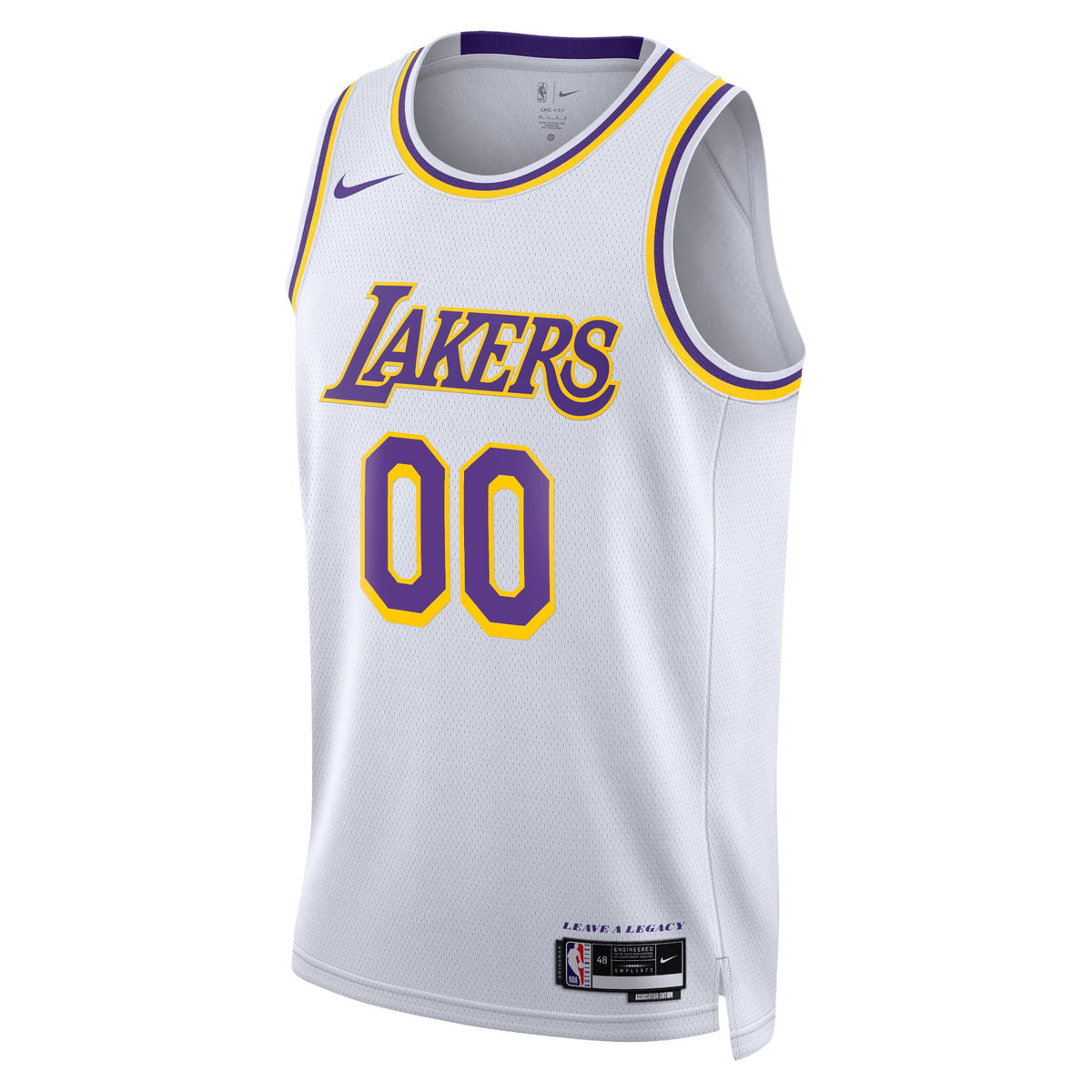 Unisex Los Angeles Lakers Nike White Swingman Custom Jersey - Association Edition product image 3, provided for visual