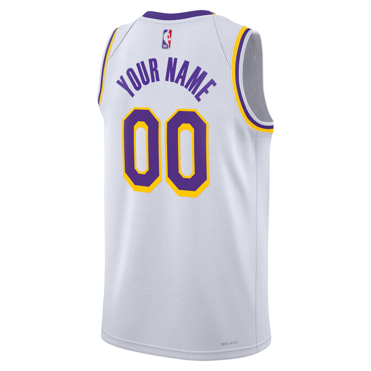 Unisex Los Angeles Lakers Nike White Swingman Custom Jersey - Association Edition product image 4, provided for visual