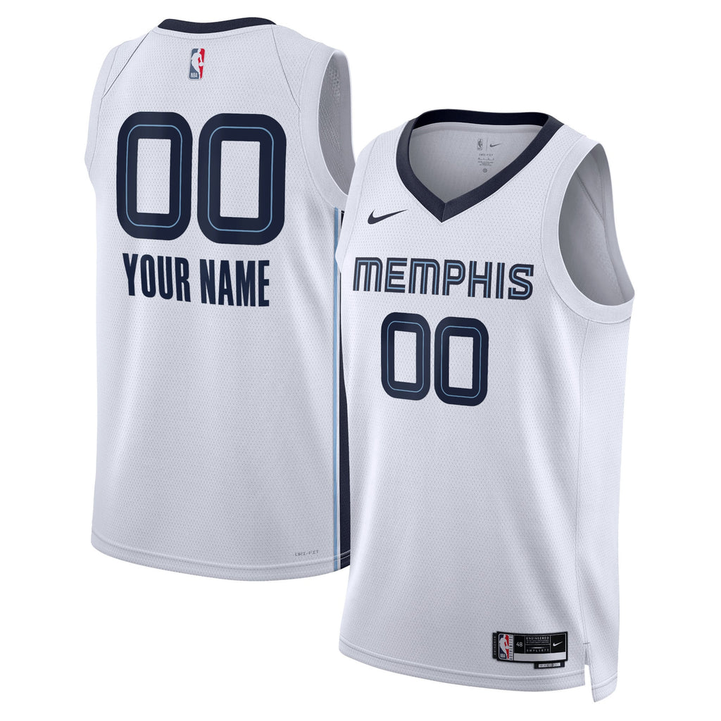 Unisex Memphis Grizzlies Nike White Swingman Custom Jersey - Association Edition product image 2, provided for visual