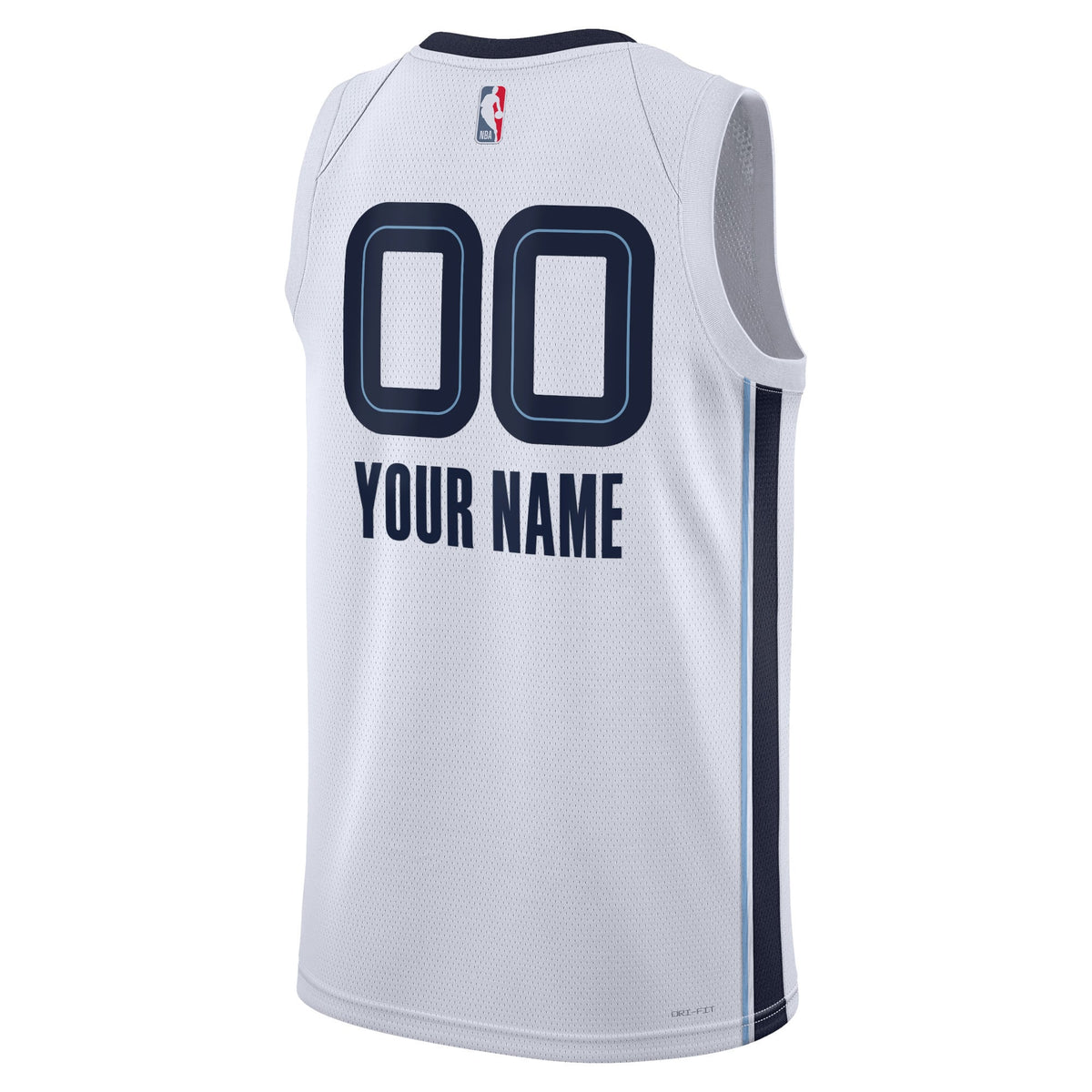 Unisex Memphis Grizzlies Nike White Swingman Custom Jersey - Association Edition product image 4, provided for visual