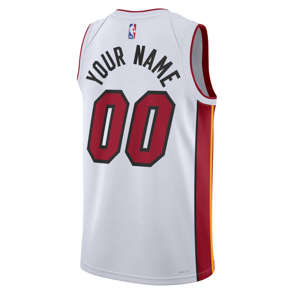 Unisex Miami Heat Nike White Swingman Custom Jersey - Association Edition product image 4, provided for visual reference and