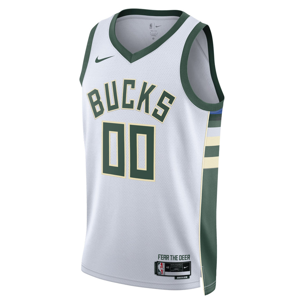 Unisex Milwaukee Bucks Nike White Swingman Custom Jersey - Association Edition product image 3, provided for visual