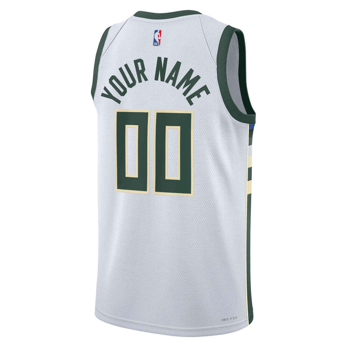 Unisex Milwaukee Bucks Nike White Swingman Custom Jersey - Association Edition product image 4, provided for visual