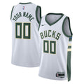 Unisex Milwaukee Bucks Nike White Swingman Custom Jersey - Association Edition product image 1, provided for visual