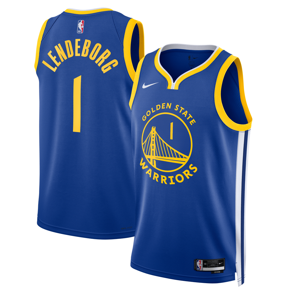 Unisex Golden State Warriors Yaxel Lendeborg Nike Royal Swingman Jersey - Icon Edition product image 1, provided for visual