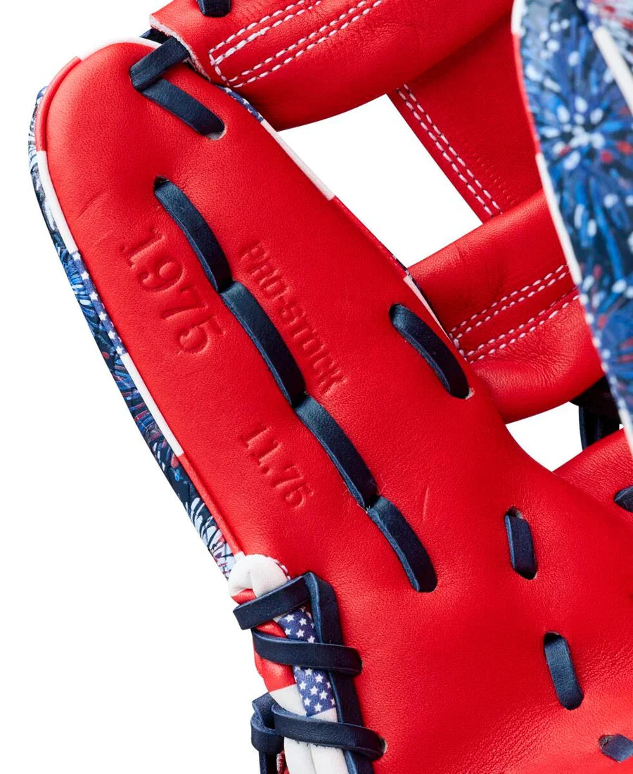 Wilson A2000 1975SS 11.75" July 2025 GOTM Firework Infield Baseball Glove – WBW1042171175 product image 2, provided for