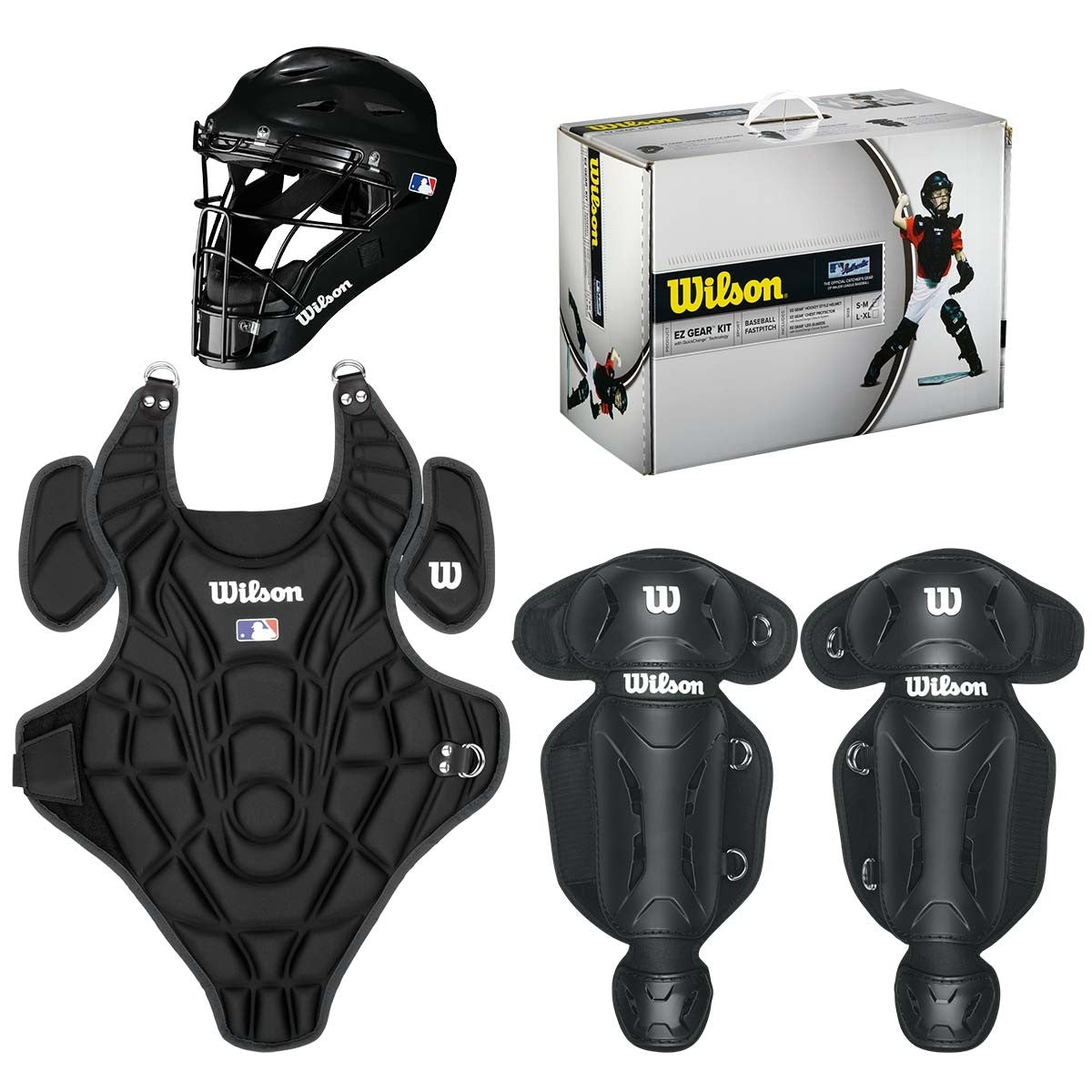 Wilson EZ Gear Youth Catcher's Gear Kit product image 1, provided for visual reference and product detail review
