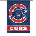 Chicago Cubs Vertical Flag 28" x 40" Walking Bear product image 1, provided for visual reference and product detail review