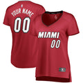 Miami Heat Fanatics Wine Fast Break Replica Custom Jersey - Statement Edition for Women product image 1, provided for visual