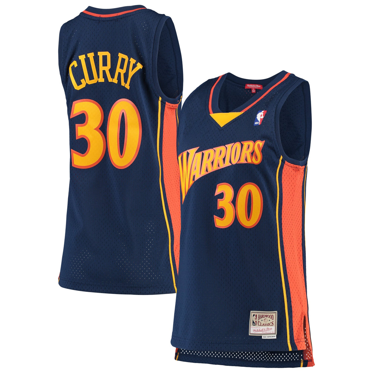 Golden State Warriors Stephen Curry Mitchell & Ness Navy 2009-10 Hardwood Classics Swingman Jersey for Women product image