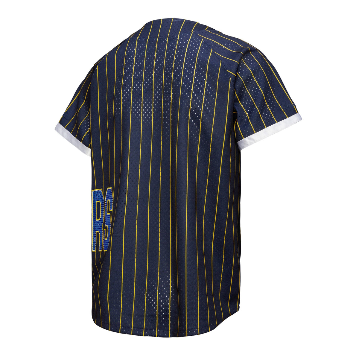 Golden State Warriors Mitchell & Ness x DANNIJO Blue Fashion Baseball Jersey for Women product image 4, provided for visual