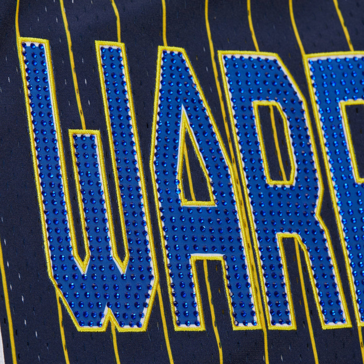 Golden State Warriors Mitchell & Ness x DANNIJO Blue Fashion Baseball Jersey for Women product image 6, provided for visual