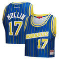 Golden State Warriors Chris Mullin Mitchell & Ness x DANNIJO Royal Fashion Cropped Basketball Jersey for Women product image