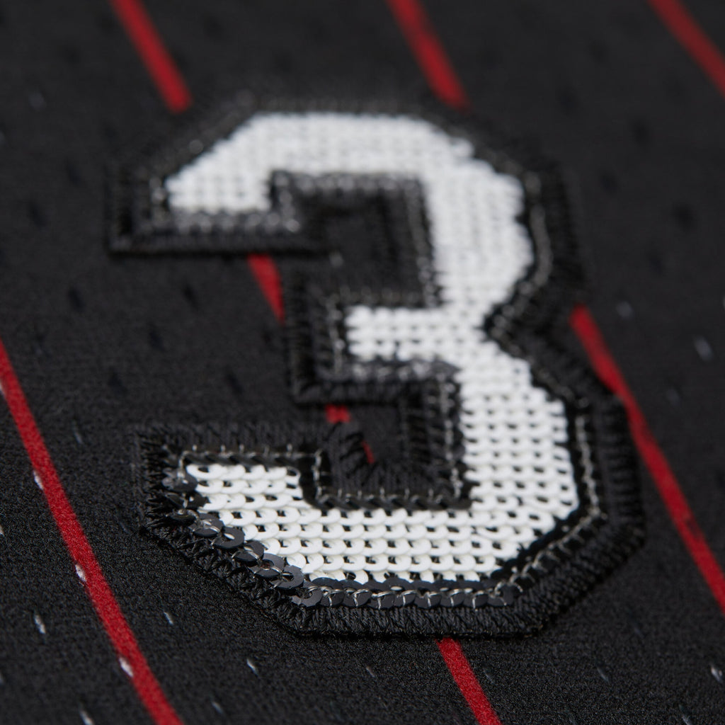 Miami Heat Dwyane Wade Mitchell & Ness x DANNIJO Black Fashion Cropped Basketball Jersey for Women product image 5, provided